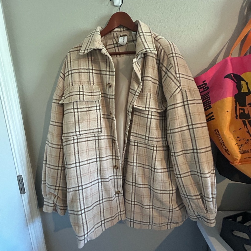 Plaid Button-Up Jacket COLLUSION